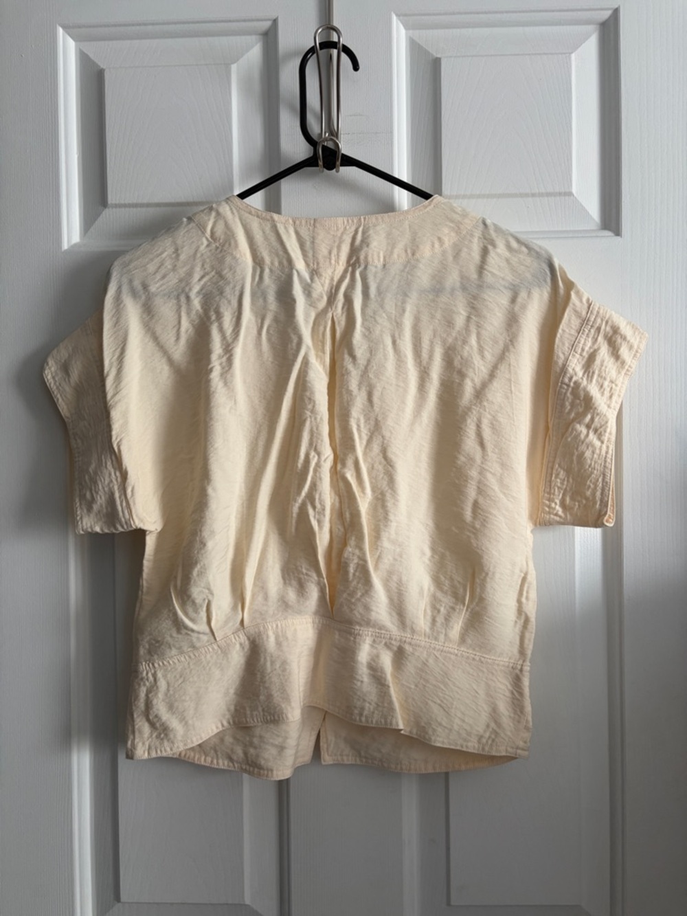 Madewell Pleated Boho Short Sleeve Blouse Top - Picture 7 of 7